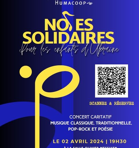 Notes solidaires le 02 avril 2024 à 19h30 Salle Olivier Messiaen Grenoble