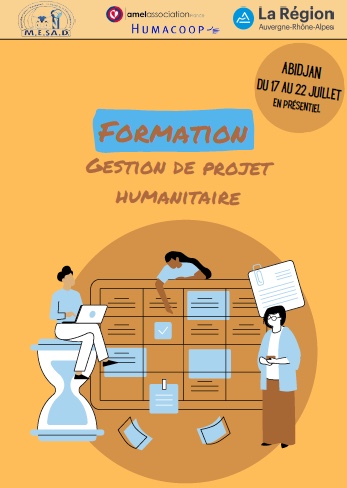 Formation Gestion de projet humanitaire 17-22 juillet 2023 à Abidjan