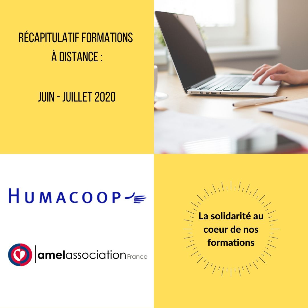 Récapitulatif formations juin – juillet 2020