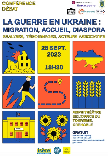 Conférence-débat «La guerre en Ukraine : migration, accueil, diaspora » mardi 26 septembre 2023