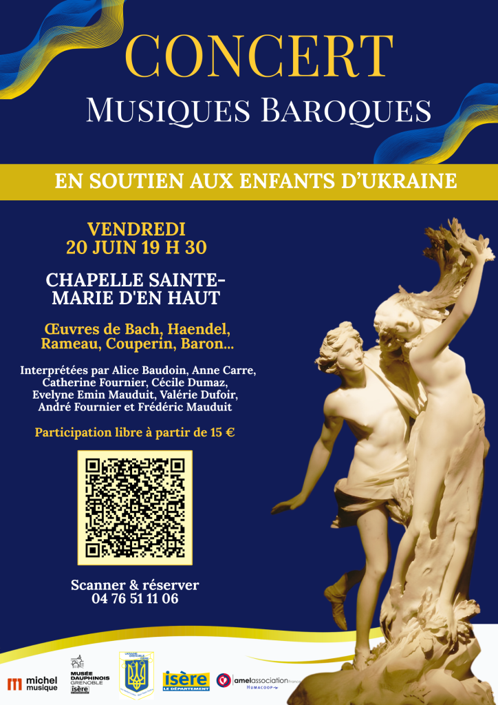 CONCERT baroque le 20 juin 2025 à 19h30 Chapelle Sainte Marie d'en Haut Grenoble