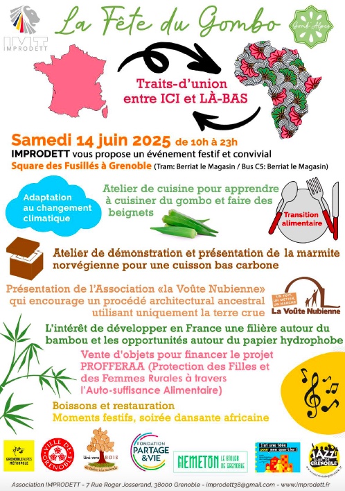 Fête du Gombo le 14 juin au Square des fusillés de Grenoble